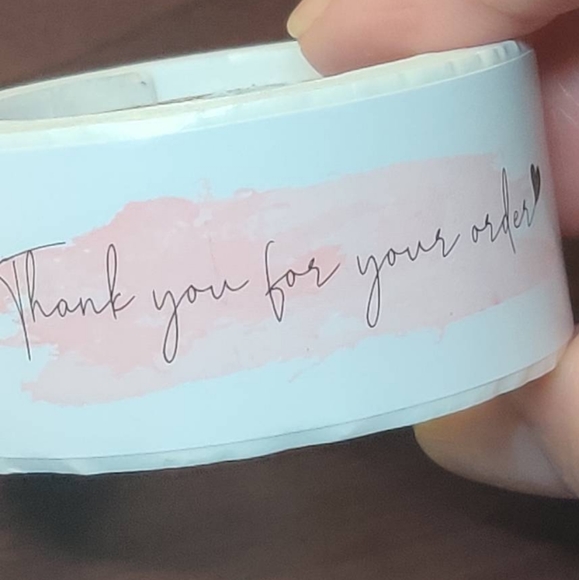 Roll of Thank you for your order sticker 120 pcs - Picture 3 of 6